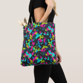 Tote Bag Neon Camouflage Pattern (De près)