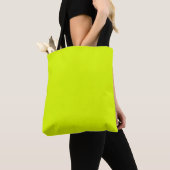 Tote Bag Neon Chartreuse couleur solide | Classique (De près)
