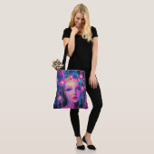 Tote Bag Neon, déesse Alien (Sur le modèle)