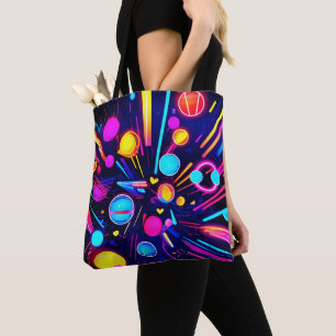 Tote Bag Neon Dreams - Formes et couleurs psychédéliques