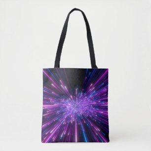 Tote Bag Neon Galaxy Arrière - plan Abstrait cosmique