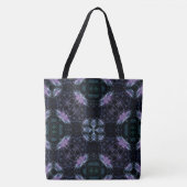 Tote Bag Neon Galaxy Mandala avec lumière futuriste (Devant)