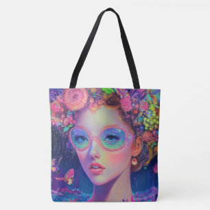 Tote Bag Neon Garden Goddess