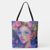 Tote Bag Neon Garden Goddess (Dos)