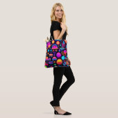 Tote Bag Neon Géométrique Abstrait (Sur le modèle)
