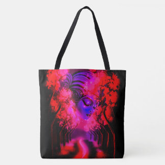 Tote Bag Neon Goddess in Enchanted Forest