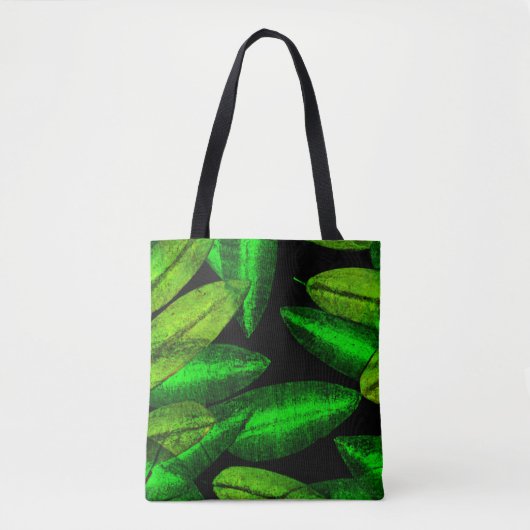 Tote Bag Neon Green Art Feuille. Acheter maintenant (Devant)