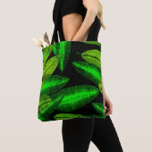 Tote Bag Neon Green Art Feuille. Acheter maintenant (De près)