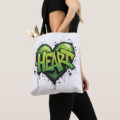 Tote Bag Neon Heartbeat (De près)