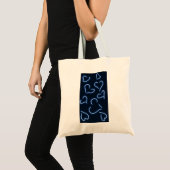 Tote Bag Neon Hearts Blue (Devant (produit))