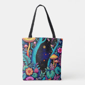 Tote Bag Neon Imaginaire Forêt Design de nuit (Dos)