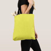 Tote Bag néon jaune fluorescent citron brillant (De près)