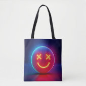 Tote Bag Neon Llow Smily Face (Devant)