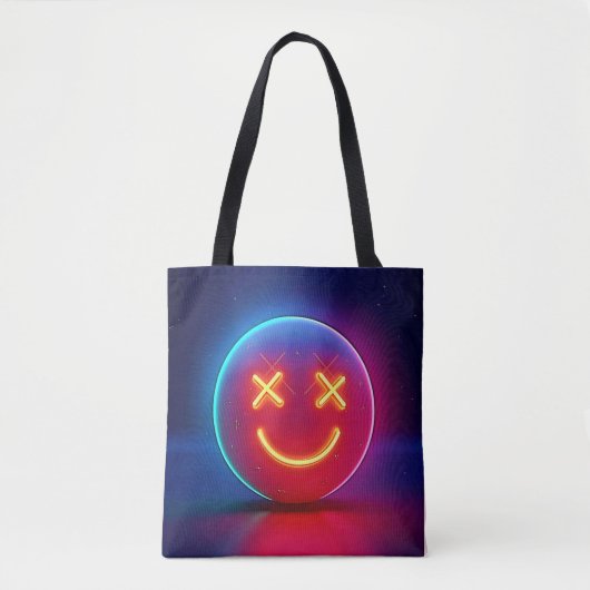 Tote Bag Neon Llow Smily Face (Devant)