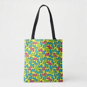 Tote Bag Neon Motif des années 80/90