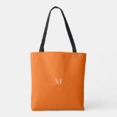Tote Bag neon orange solir - admonogram (Dos)