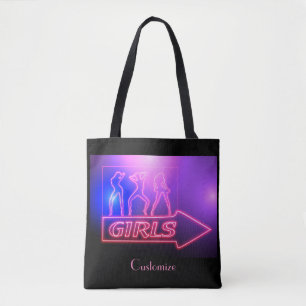 Tote Bag Neon Pink Girls Sign Thunder_cove