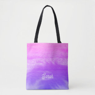 Tote Bag Neon rose orange violet paradis tropical tendance