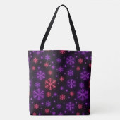 Tote Bag Neon Snowflakes (Devant)
