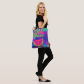 Tote Bag Neon Summer Retro Future Tropical 80s (Sur le modèle)