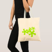 Tote Bag néon vert slime noir fun (Devant (produit))