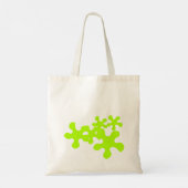 Tote Bag néon vert slime noir fun (Dos)