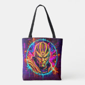 Tote Bag Neon Warrior Power Art (Dos)