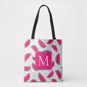 Tote Bag Neon Watermelon sur le Motif des semences