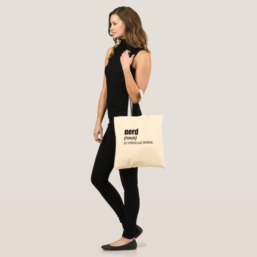 Tote Bag Nerd (Noun) Un Badass Intellectuel (Devant (modèle))