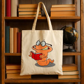 Tote Bag Nerdy Bookworm Lire Un Livre