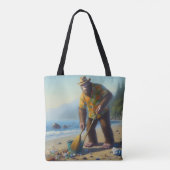 Tote Bag Nettoyage de la plage (Dos)