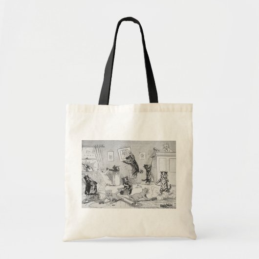Tote Bag Nettoyage des chats au printemps, Louis Wain (Devant)