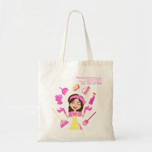 Tote Bag Nettoyage Maison Rose Mai Cute Entretien Journalie