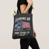 Tote Bag Nettoyer vos 4 ans Trump Garbage Inaguration (De près)