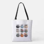Tote Bag Neuf Broderies Citrouilles décoratives (Dos)
