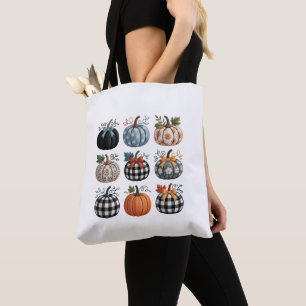 Tote Bag Neuf Broderies Citrouilles décoratives
