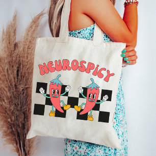 Tote Bag Neuro Épicé, Autisme, TDAH, Neurodiversité rétro