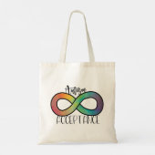 Tote Bag Neurodiversité Acceptation de l'autisme Arc-en-cie (Dos)
