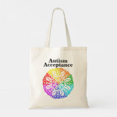 Tote Bag Neurodiversité Autisme Acceptation Arc En Arc En A (Dos)