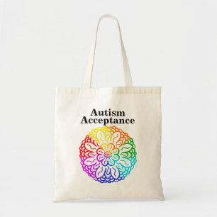 Tote Bag Neurodiversité Autisme Acceptation Arc En Arc En A