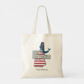 Tote Bag New Hampshire États-Unis Retro State Map (Dos)