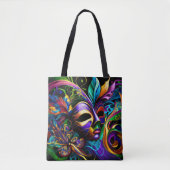 Tote Bag New Orleans Mardi Gras Art Abstrait (Devant)