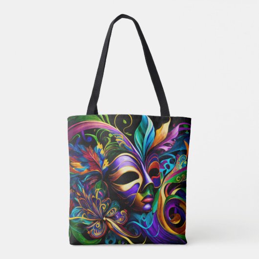 Tote Bag New Orleans Mardi Gras Art Abstrait (Dos)