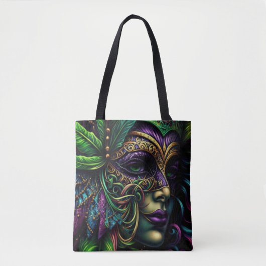 Tote Bag New Orleans Mardi Gras Art Abstrait (Devant)