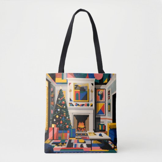 Tote Bag New Wave 1980s Pop Art Christmas Tote (Devant)