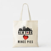 Tote Bag New York aime Mince Pies Cityscape (Dos)