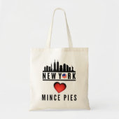 Tote Bag New York aime Mince Pies Cityscape (Devant)