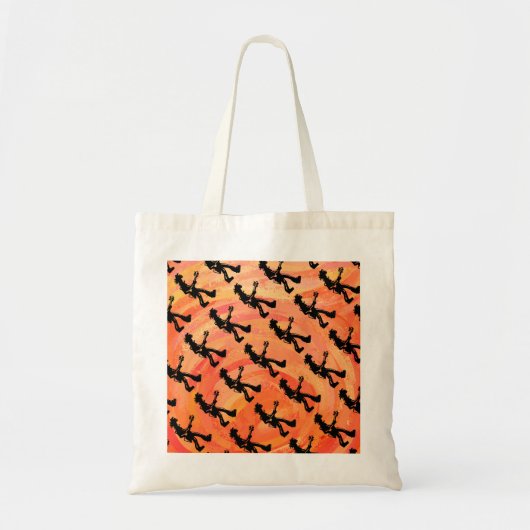Tote Bag New York Boogie Nights Guitare Orange (Devant)