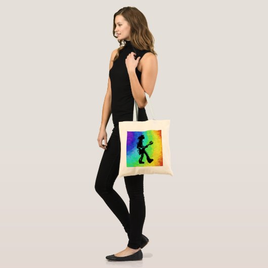Tote Bag New York Boogie Nights Guitare Rainbow (Devant (modèle))
