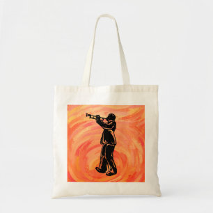 Tote Bag New York Boogie Nights Trumpet Orange